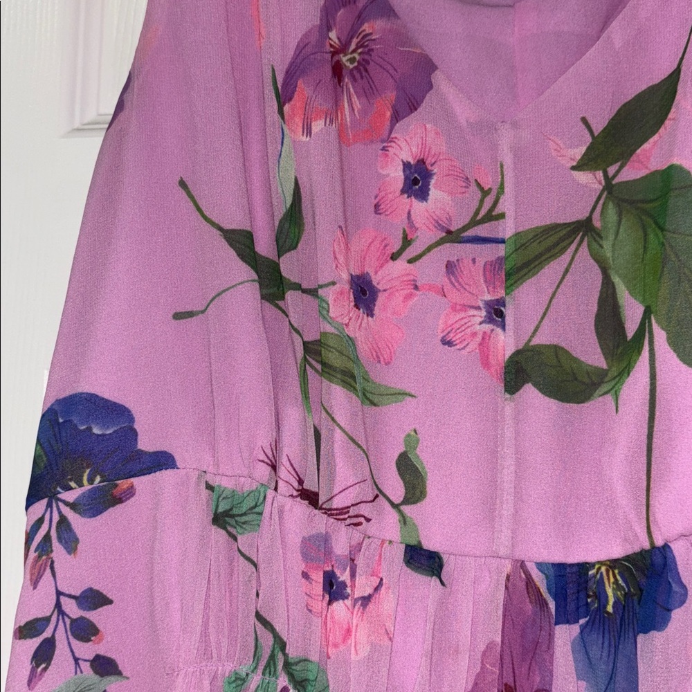 Talbots Lilac Floral Dress - Picture 3 of 4